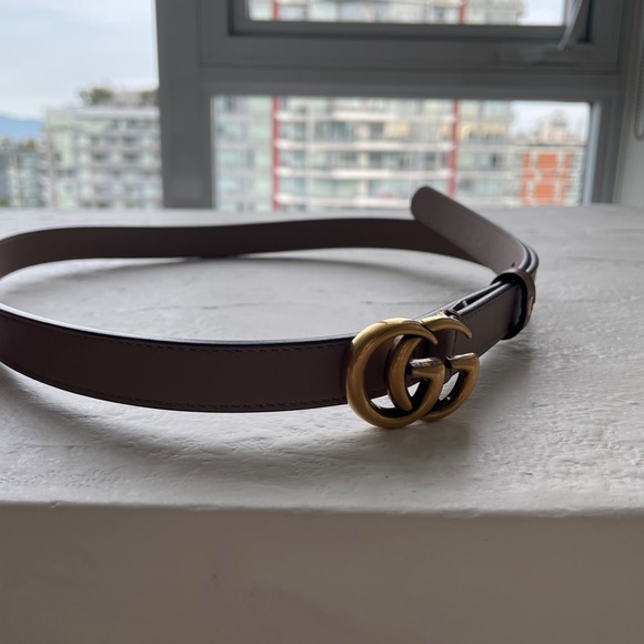 Gucci Dusty Pink GG marmont belt 85 - Picture 6 of 11